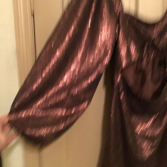 Kat Long Sleeve Bodycon Mini Dress in Chocolate Sequin - Showpo Bodycon Dresses - Picture 8 of 12